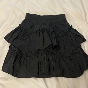 Black ruffle top shop skirt